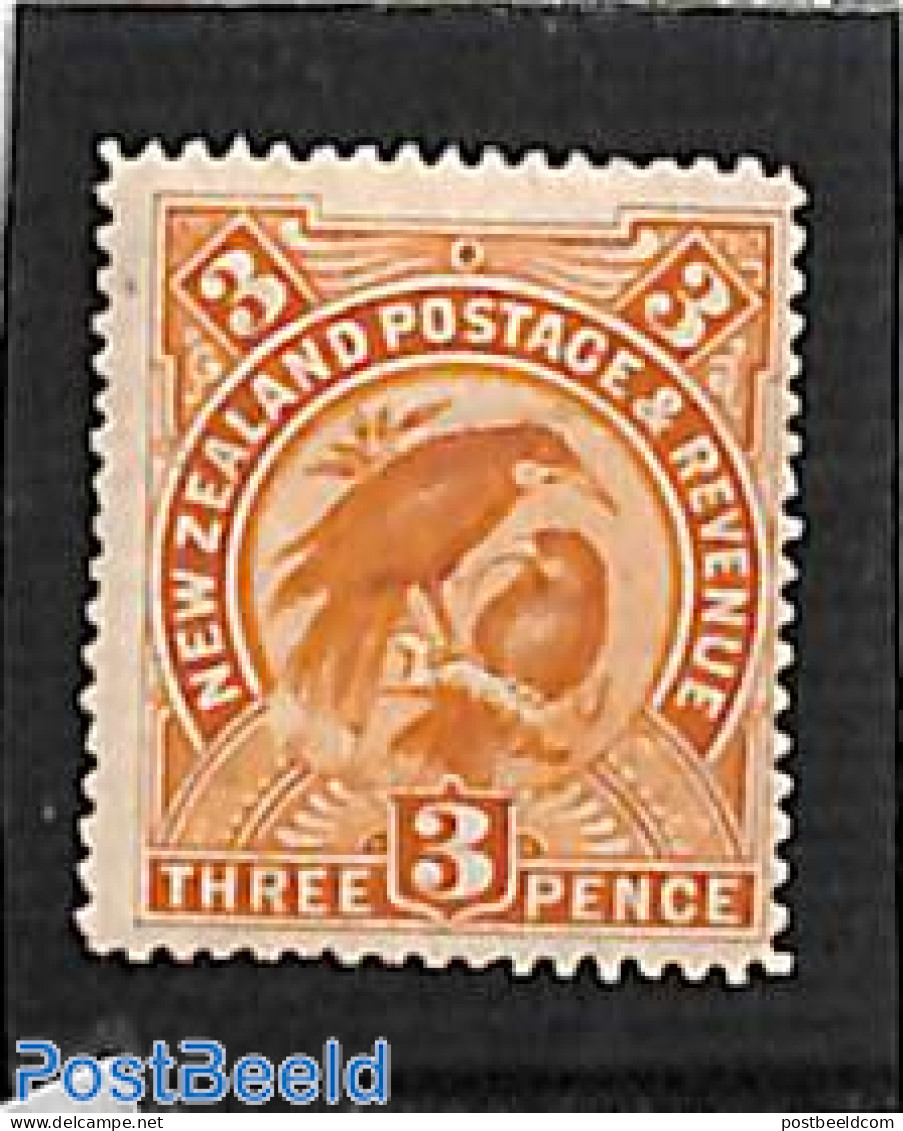 New Zealand 1898 3p, Stamp Out Of Set, Unused (hinged), Nature - Birds - Ungebraucht