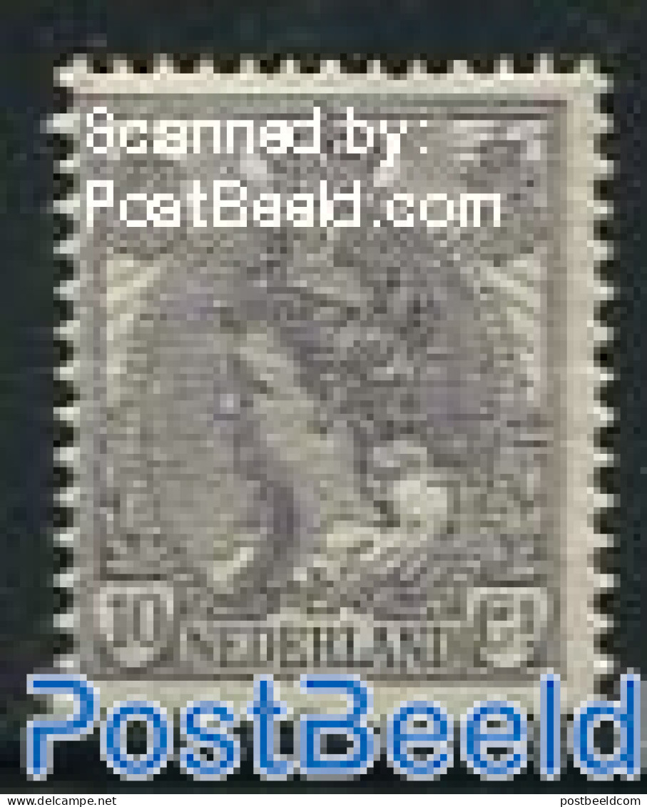 Netherlands 1899 10c, Darkgrey, Stamp Out Of Set, Unused (hinged) - Ongebruikt