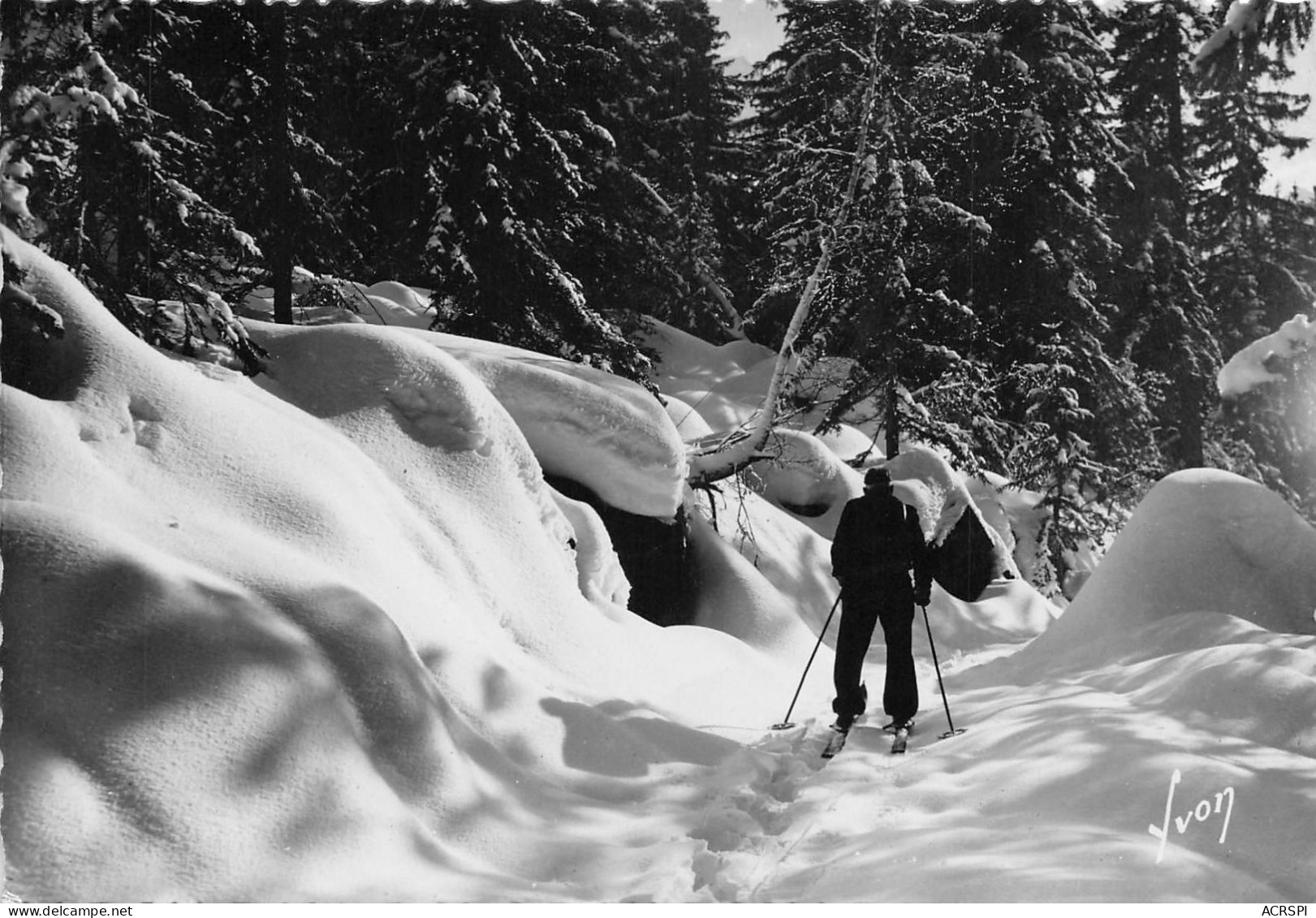 73 La Savoie Sentier Dans La Neige (scan R/V)  66 \PC1202 - Valmorel