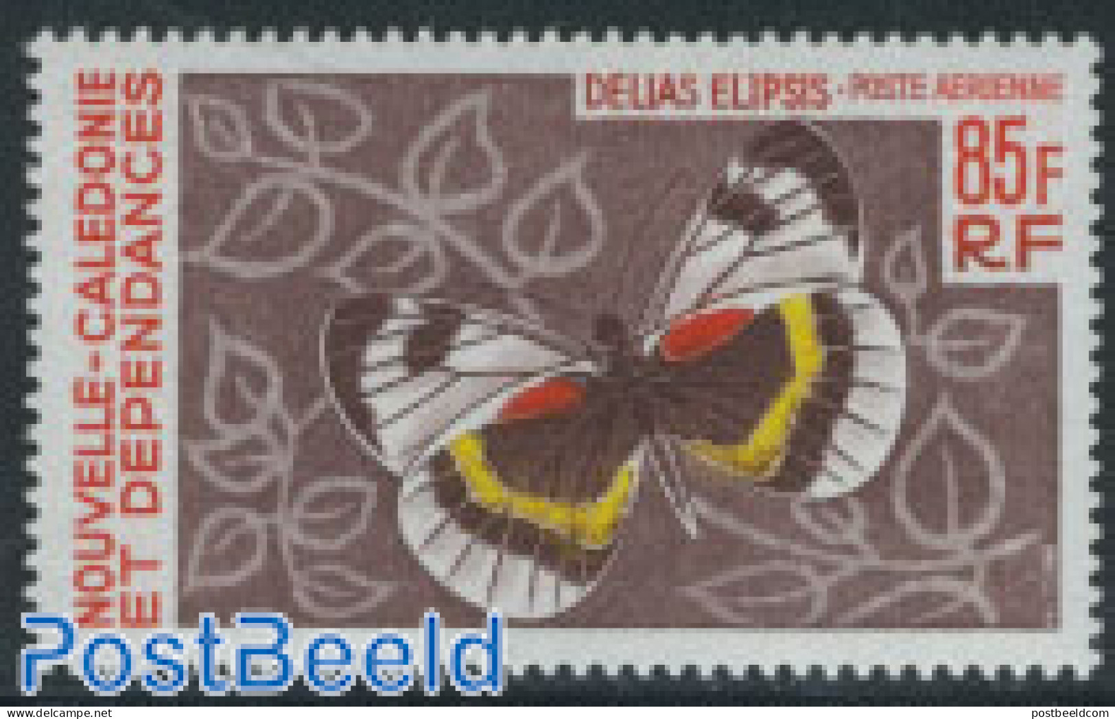 New Caledonia 1967 85F, Stamp Out Of Set, Mint NH, Nature - Butterflies - Ongebruikt