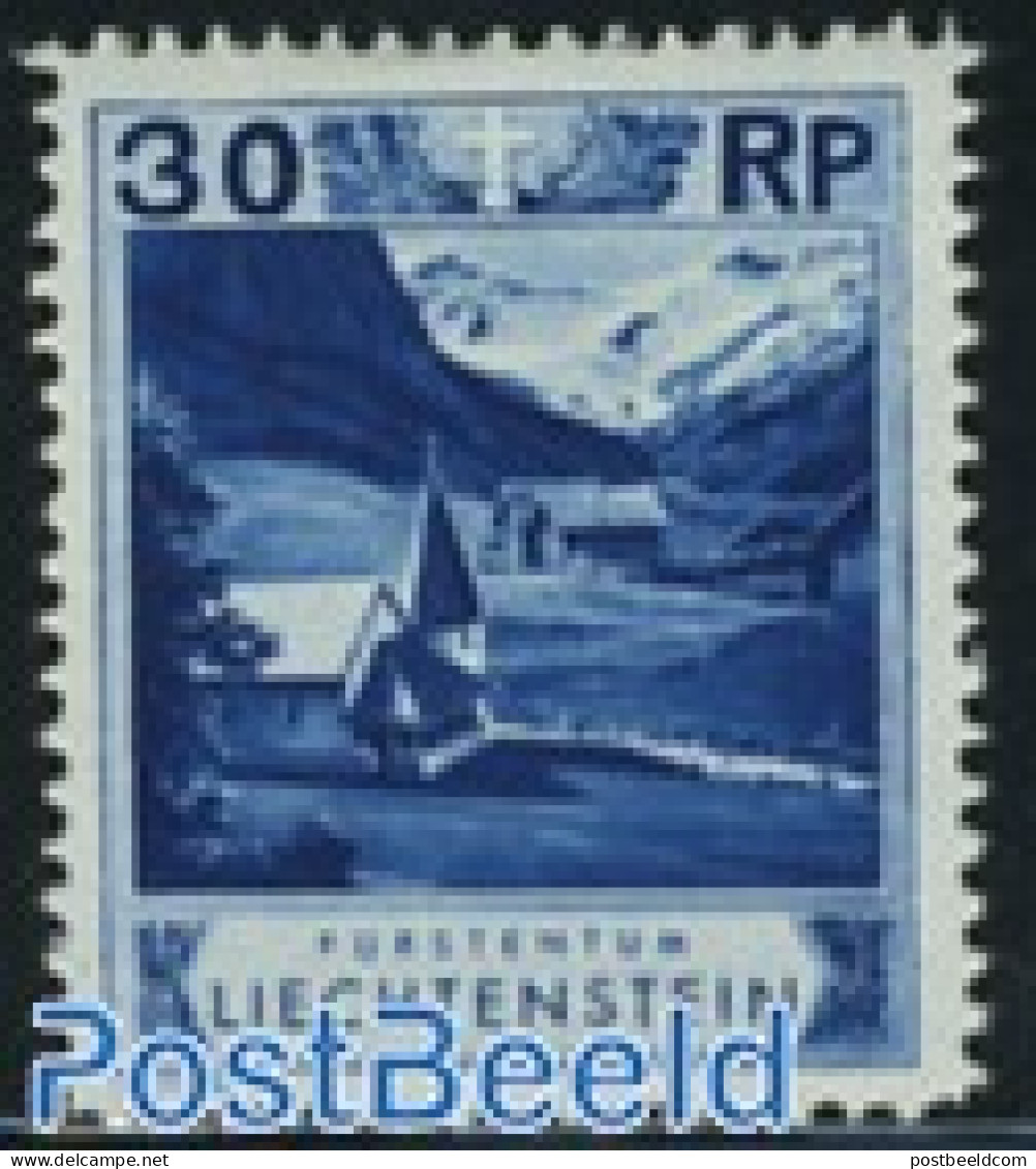 Liechtenstein 1930 30Rp, Stamp Out Of Set, Unused (hinged), Religion - Churches, Temples, Mosques, Synagogues - Ongebruikt