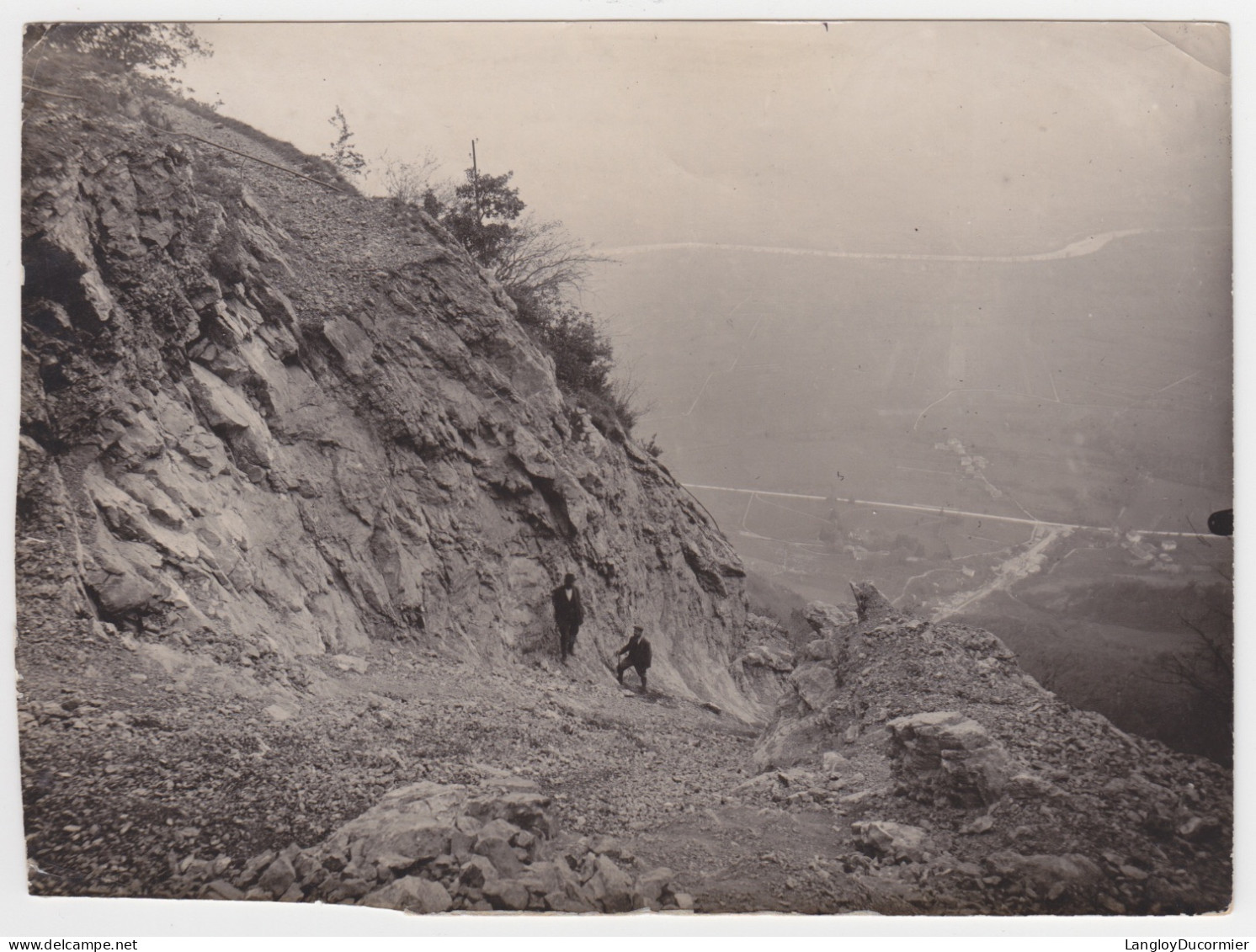 FUNICULAIRE DE SAINT-HILAIRE  // ISERE // OCTOBRE 1920 // CHANTIER DE CONSTRUCTION - Places