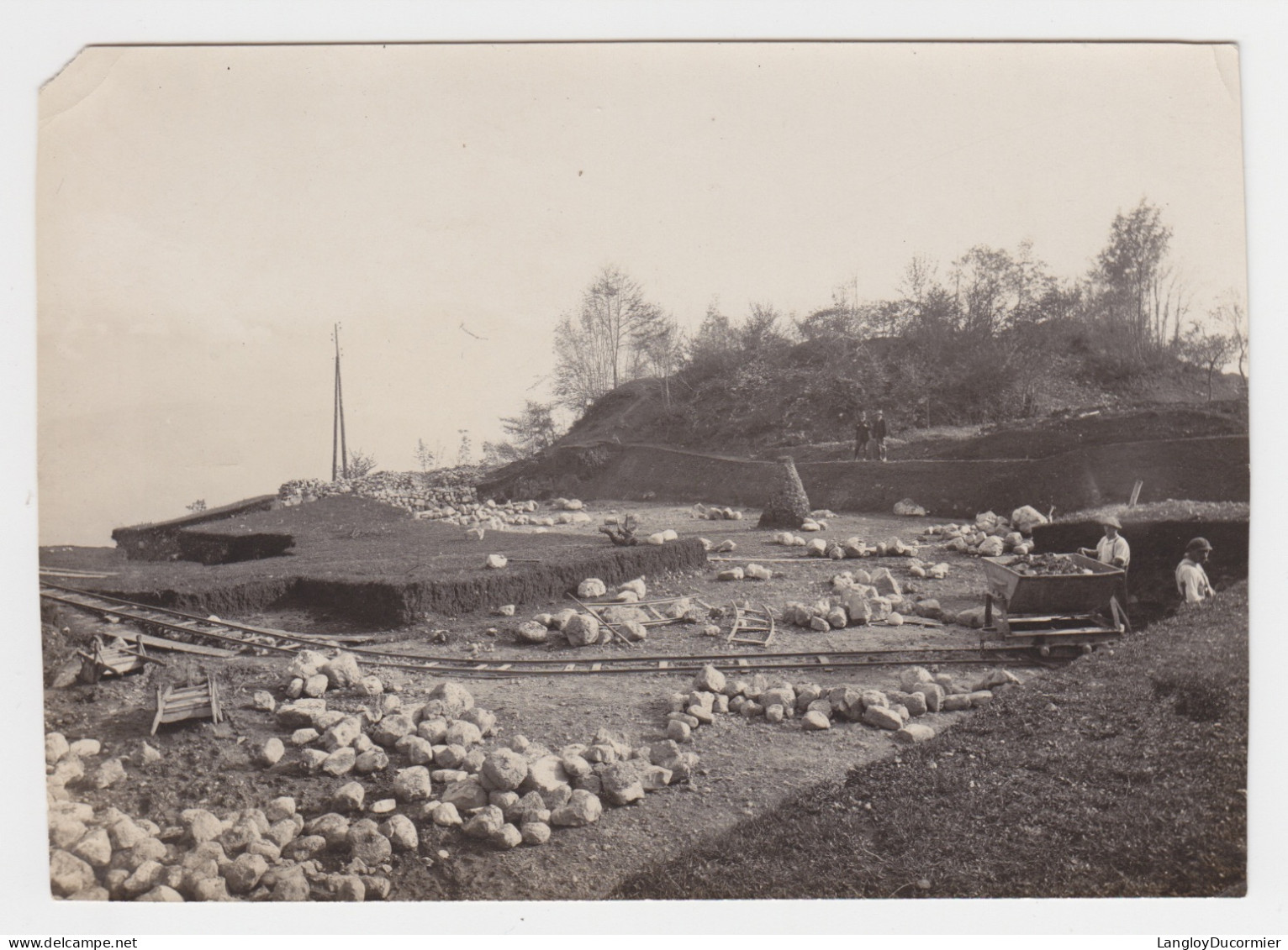 FUNICULAIRE DE SAINT-HILAIRE  // ISERE // OCTOBRE 1920 // CHANTIER DE CONSTRUCTION