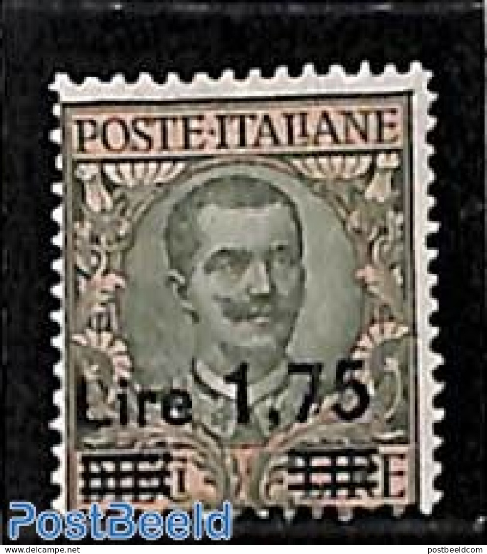 Italy 1925 1.75 On 10L, Stamp Out Of Set, Unused (hinged) - Other & Unclassified