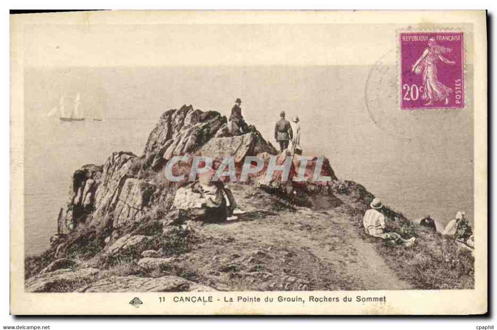 CPA Cancale La Pointe Du Grouin Rochers Du Sommet - Cancale