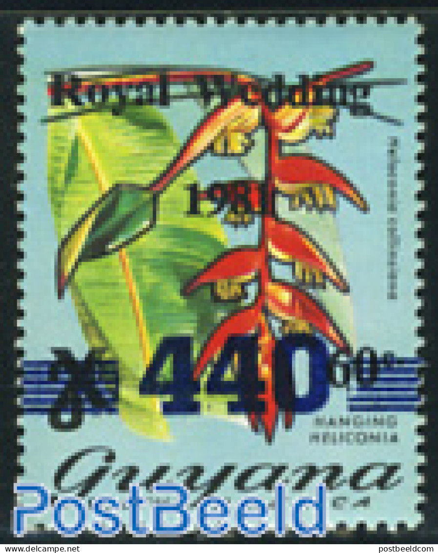 Guyana 1982 Stamp Out Of Set, Mint NH, Nature - Flowers & Plants - Guyane (1966-...)