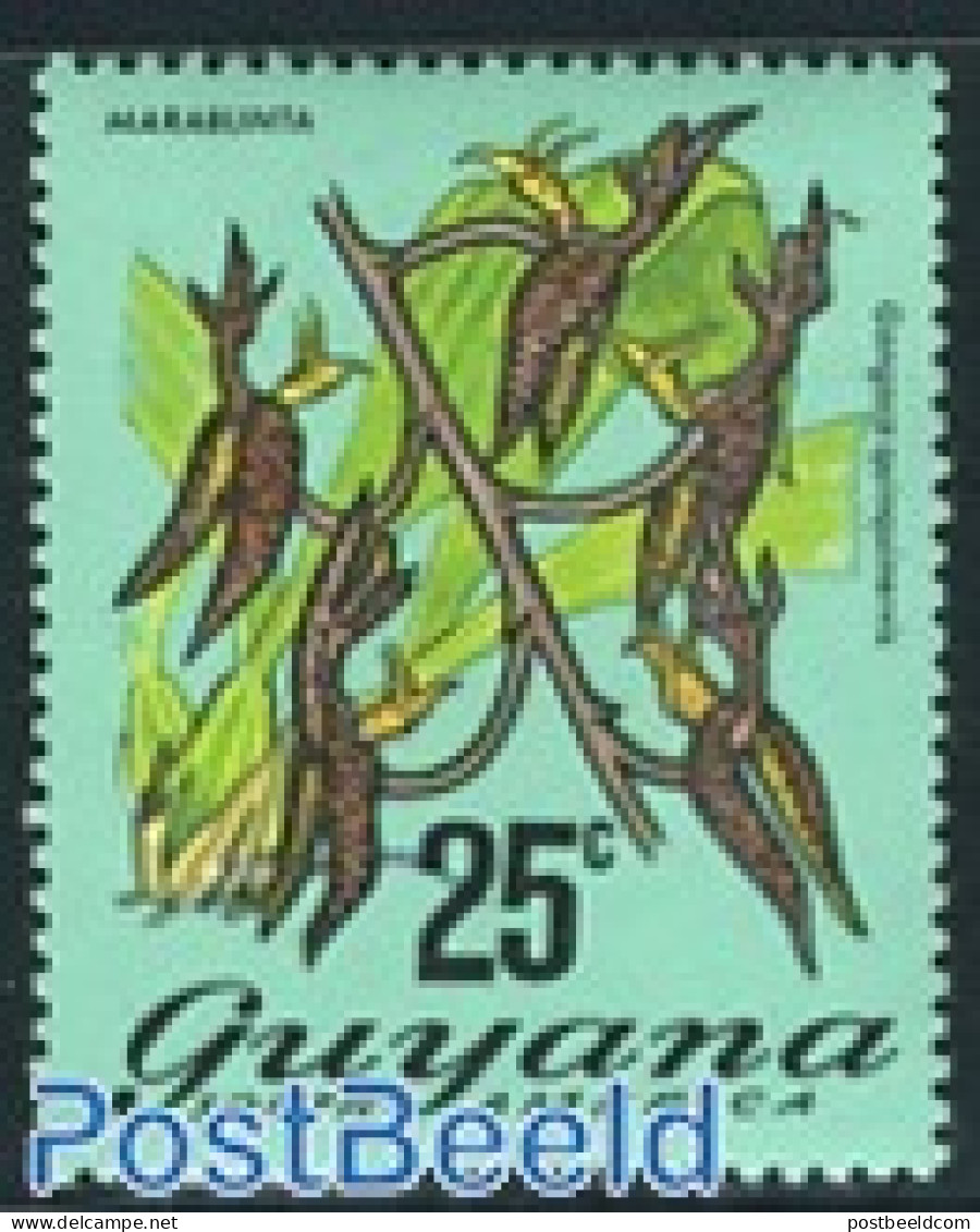Guyana 1971 25c, Stamp Out Of Set, Mint NH, Nature - Flowers & Plants - Guyana (1966-...)