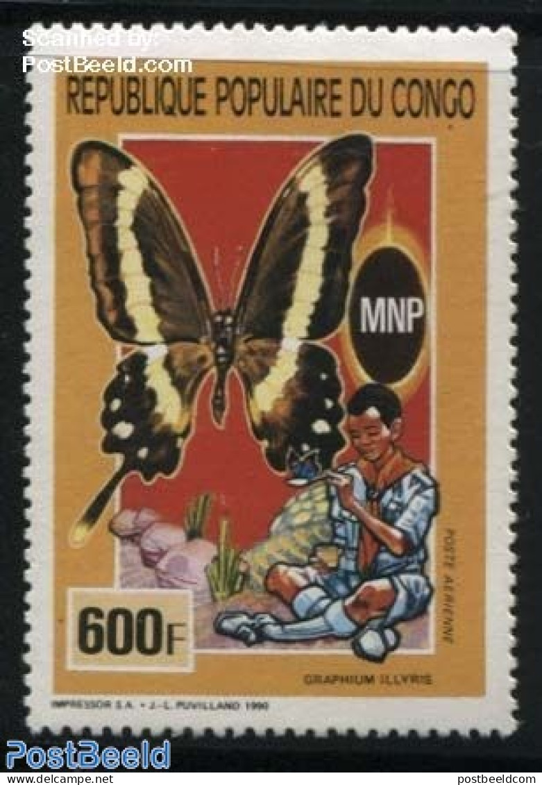 Congo Republic 1991 600F, Stamp Out Of Set, Mint NH, Nature - Butterflies - Other & Unclassified