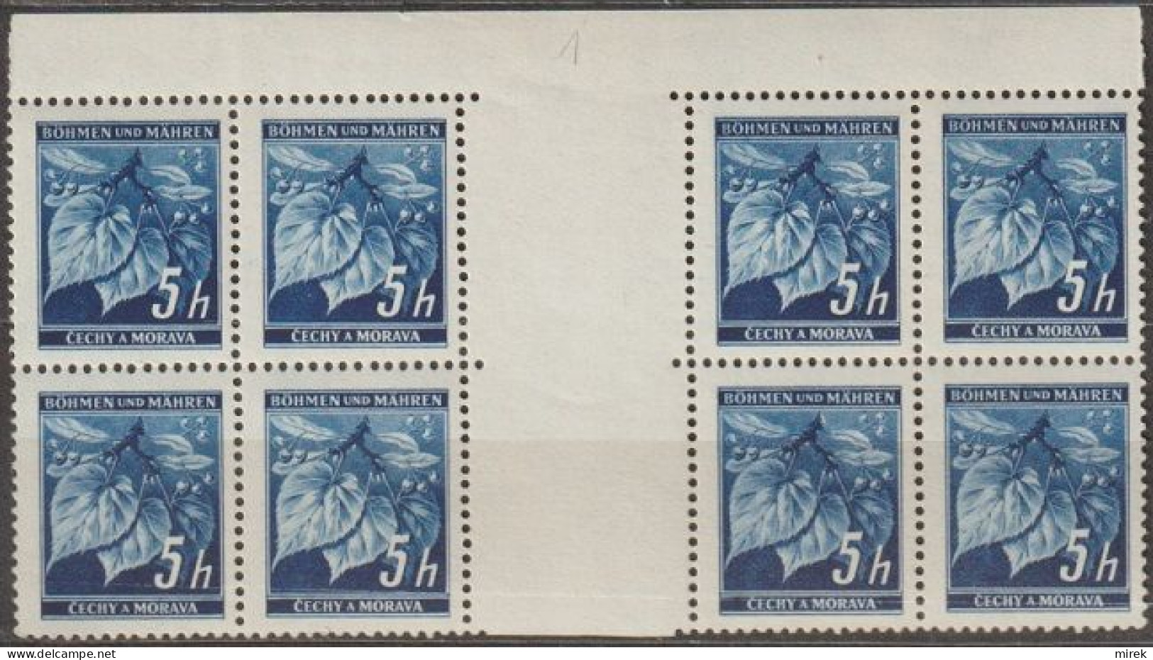 055/ Pof. 20, Big Border Interarch, From Print Plate 1+2 - Unused Stamps