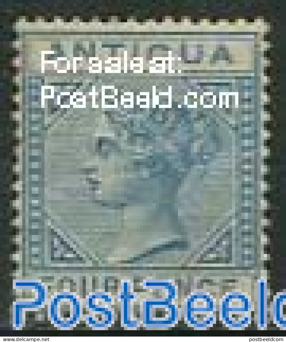 Antigua & Barbuda 1879 4p,Blue, WM CC Crown, Stamp Out Of Set, Unused (hinged) - Antigua E Barbuda (1981-...)