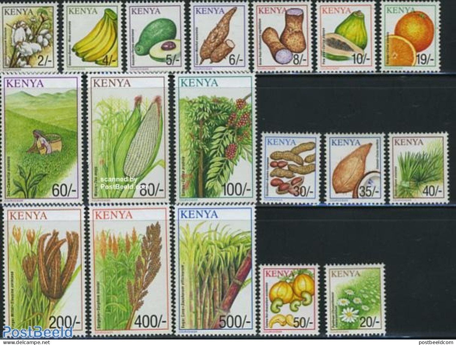 Kenia 2001 Definitives 18v, Mint NH, Nature - Fruit - Frutas