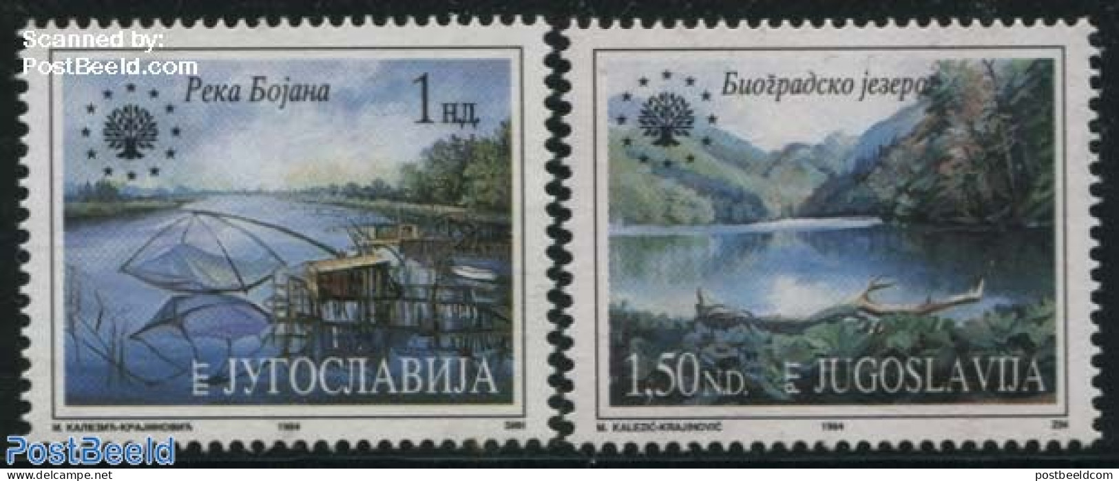 Yugoslavia 1994 European Nature Conservation 2v, Mint NH, History - Nature - Europa Hang-on Issues - Environment - Nuevos