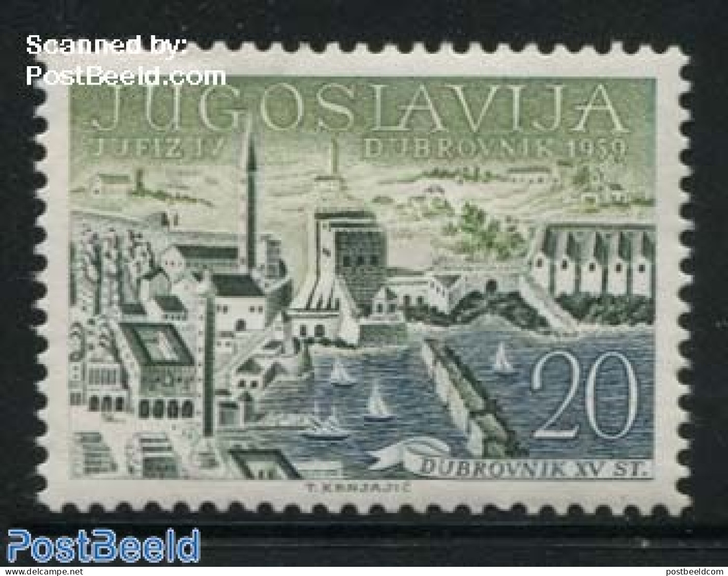 Yugoslavia 1959 Jufiz IV 1v, Mint NH, Art - Castles & Fortifications - Ungebraucht