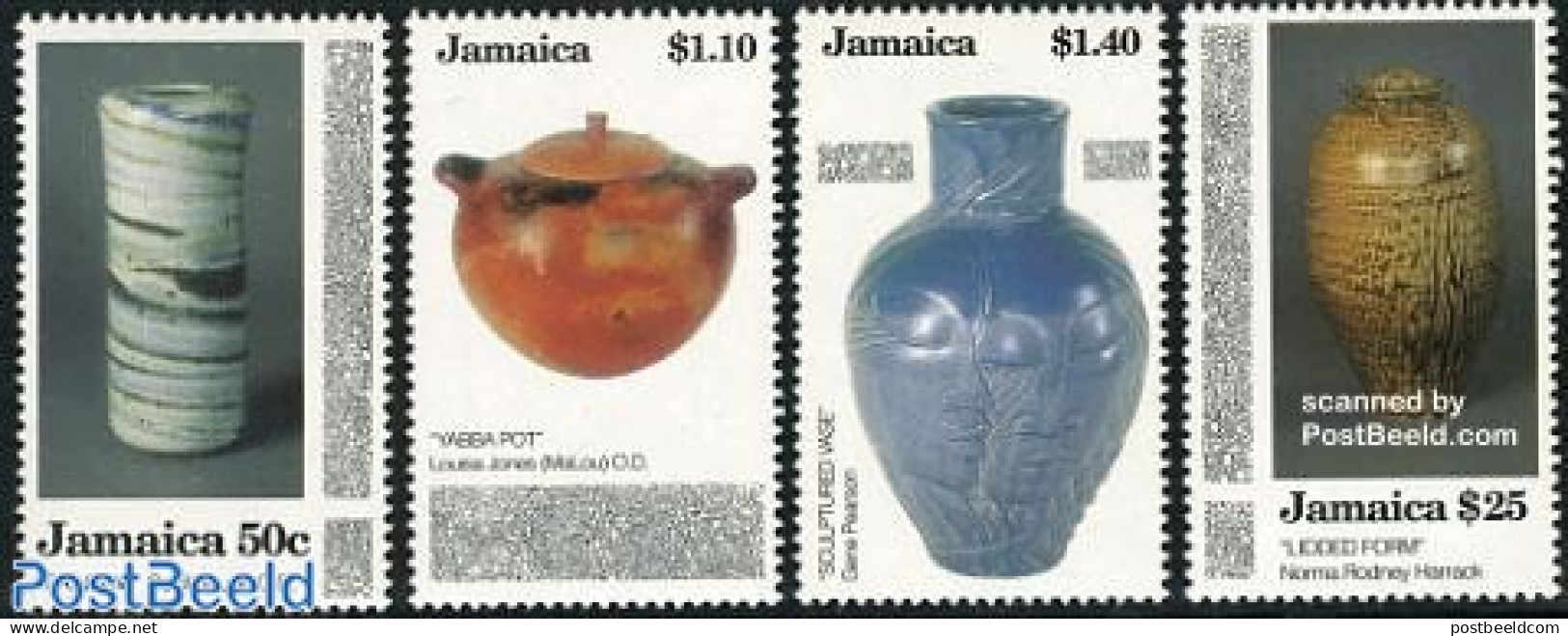 Jamaica 1993 Pottery 4v, Mint NH, Art - Art & Antique Objects - Ceramics - Porcellana