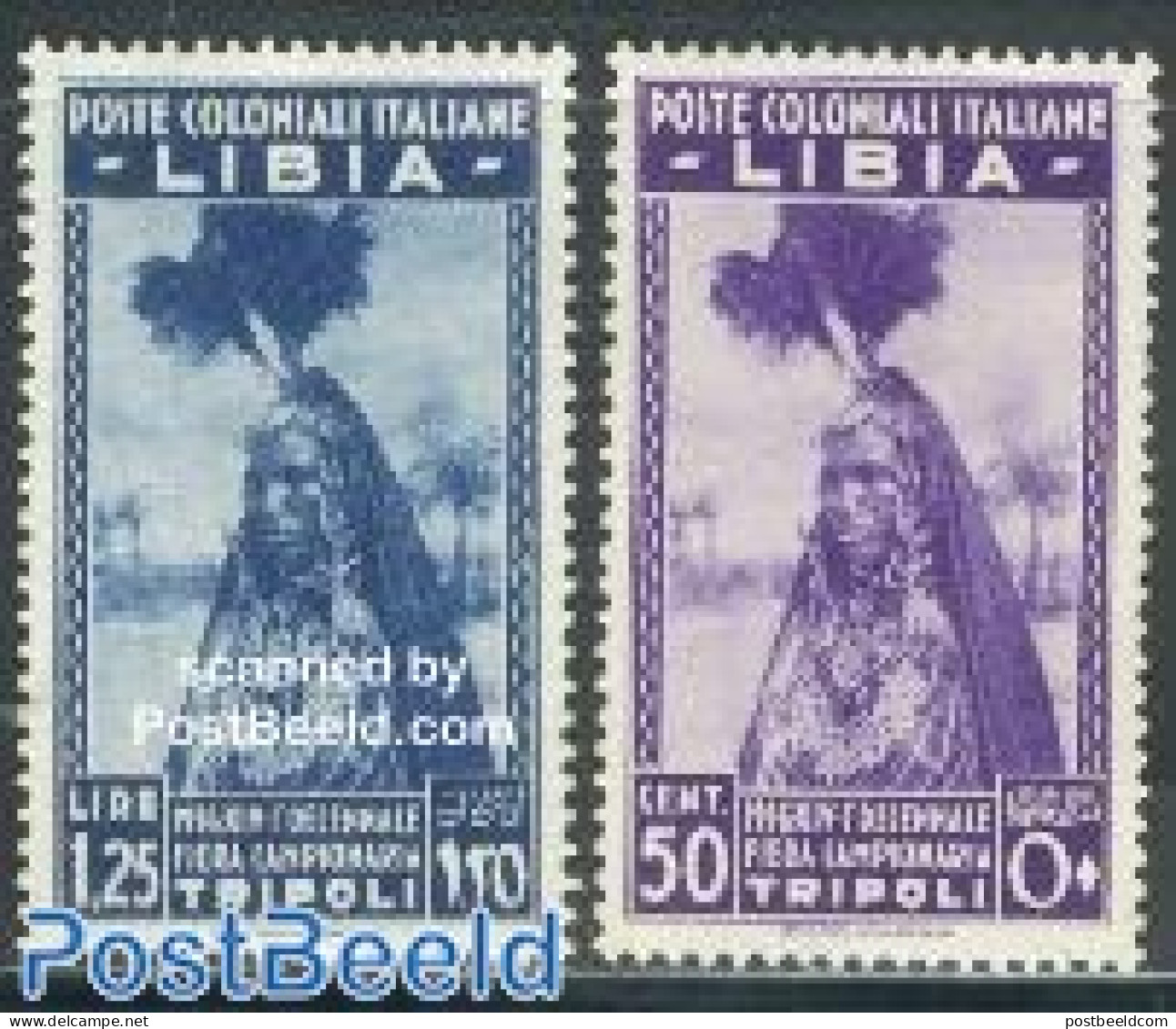 Italian Lybia 1936 Export Fair 2v, Mint NH - Libye