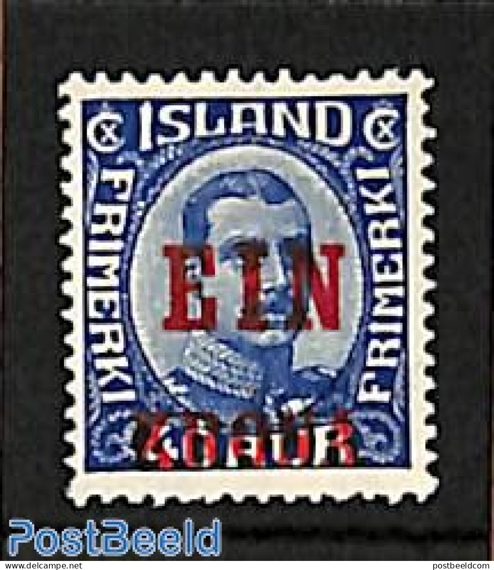 Iceland 1926 Local Overprint 1v, Mint NH - Nuovi