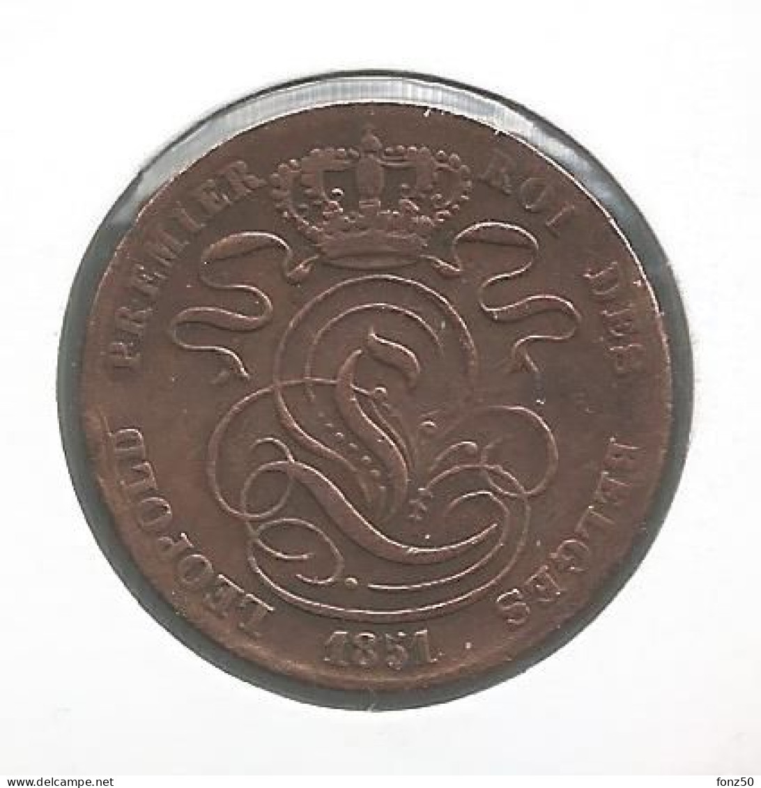 12744 * LEOPOLD I * 5 Cent 1851  Met Punt * Fraai - 5 Cents