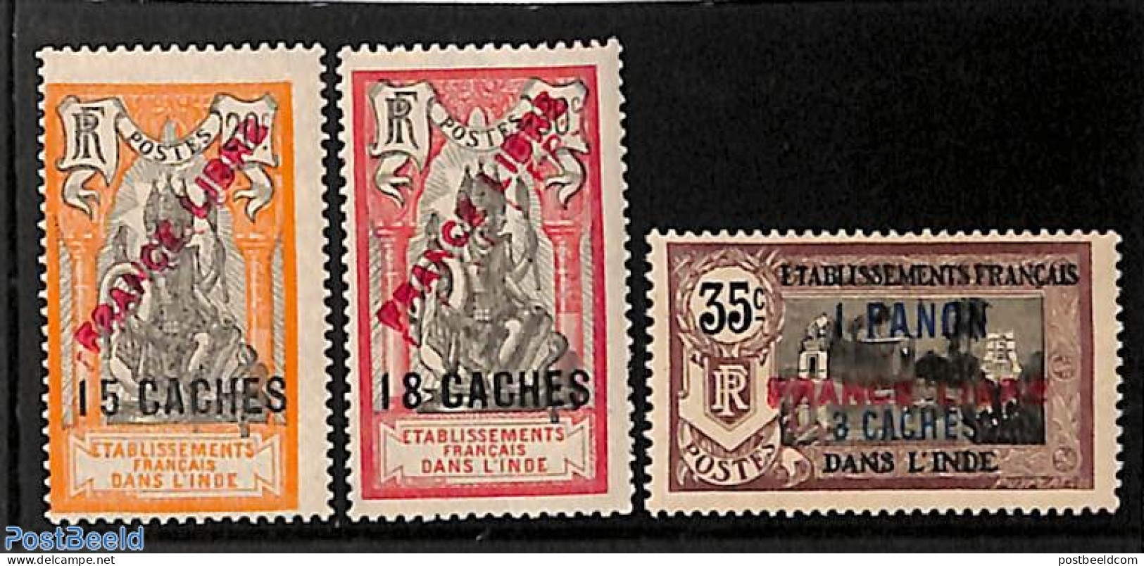 French India 1941 France Libre 3v, Mint NH - Ungebraucht