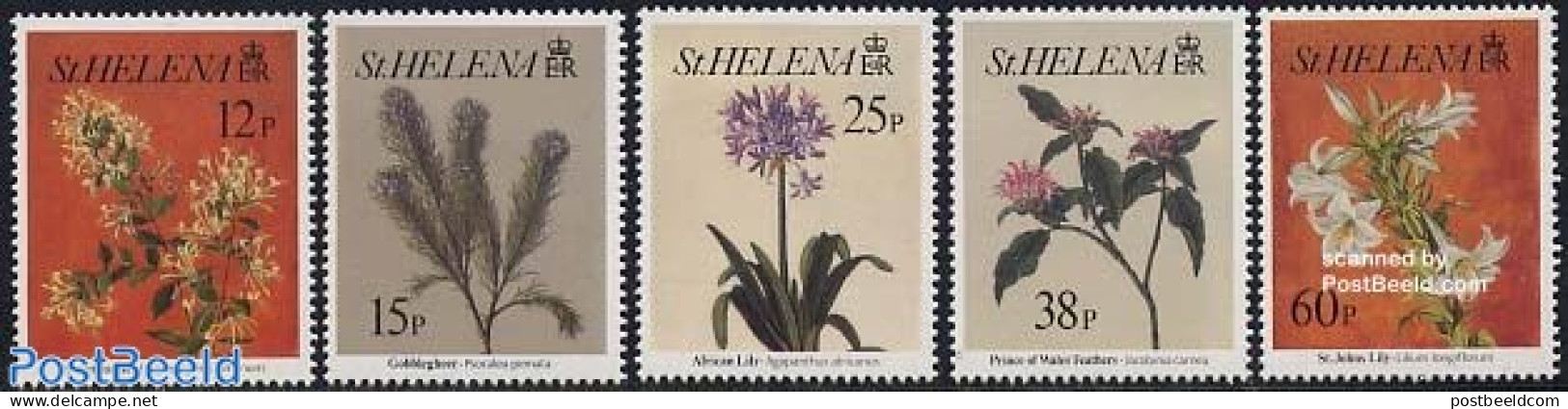 Saint Helena 1994 Flowers 5v, Mint NH, Nature - Flowers & Plants - Isola Di Sant'Elena