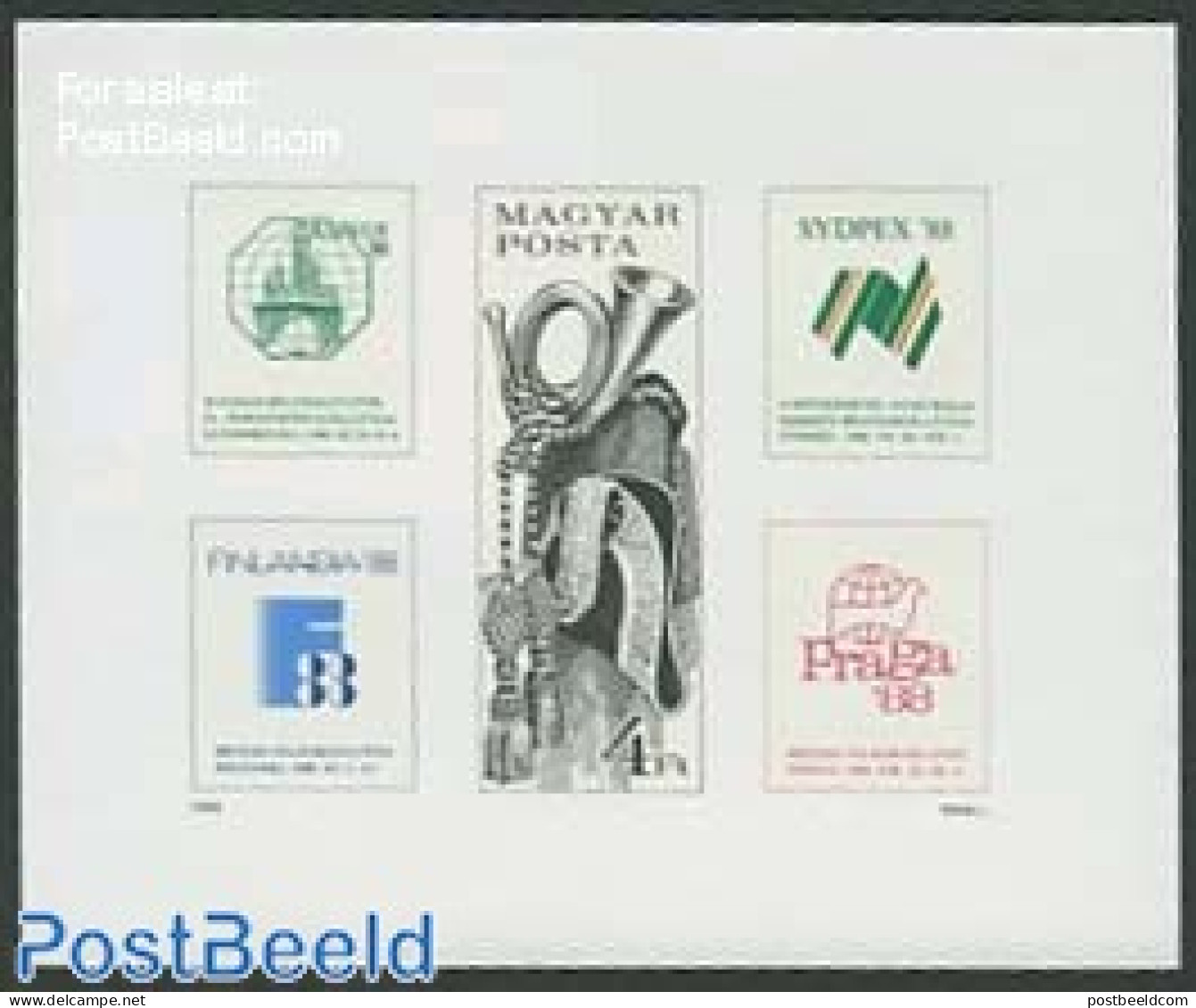 Hungary 1988 Stamp Expositions S/s Imperforated, Mint NH - Ungebraucht