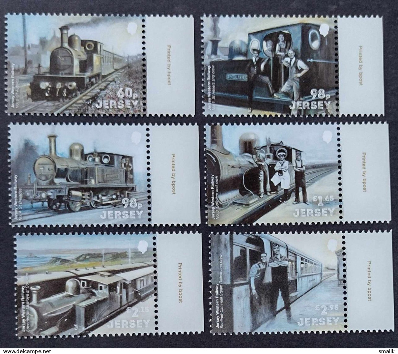 JERSEY 2024 - Jersey's Western Railway, Locomotive, Train, Complete Set Of 6v. MNH - Jersey