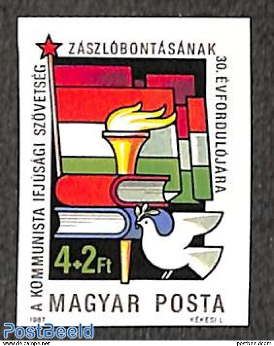 Hungary 1987 30 Years Youth Communists 1v Imperforated, Mint NH - Nuovi