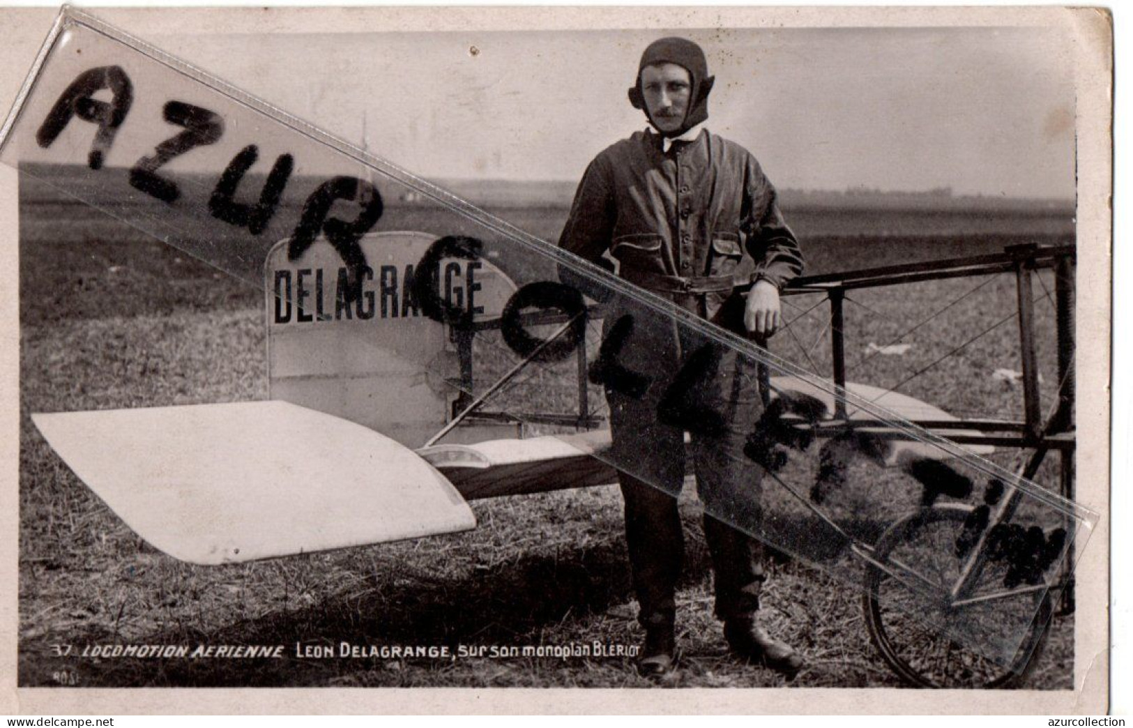 LEON DELAGRANGE SUR MONOPLAN BLERIOT - Aviatori