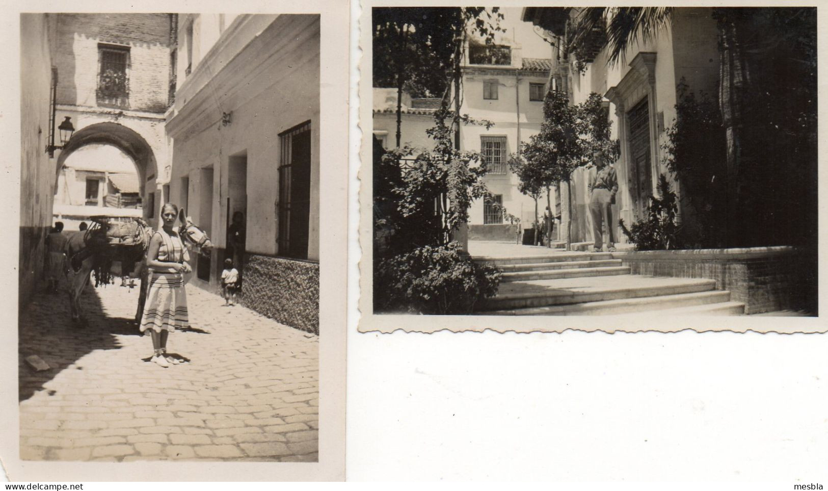 2 Photos Anciennes -  ESPAGNE  -  SEVILLE -  1933 - Plaatsen