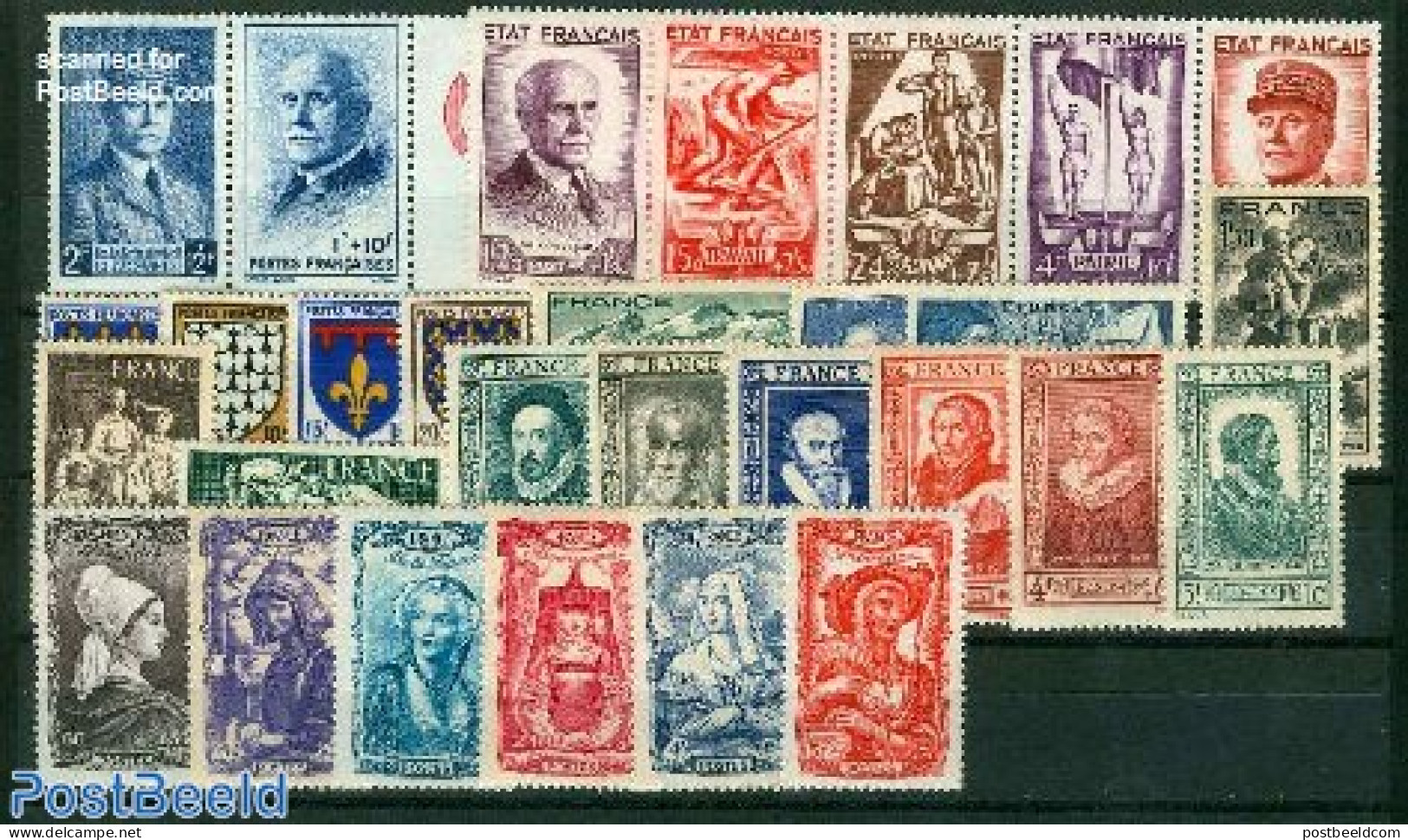 France 1943 Yearset 1943, Complete, 31v, Mint NH, Various - Yearsets (by Country) - Ungebraucht
