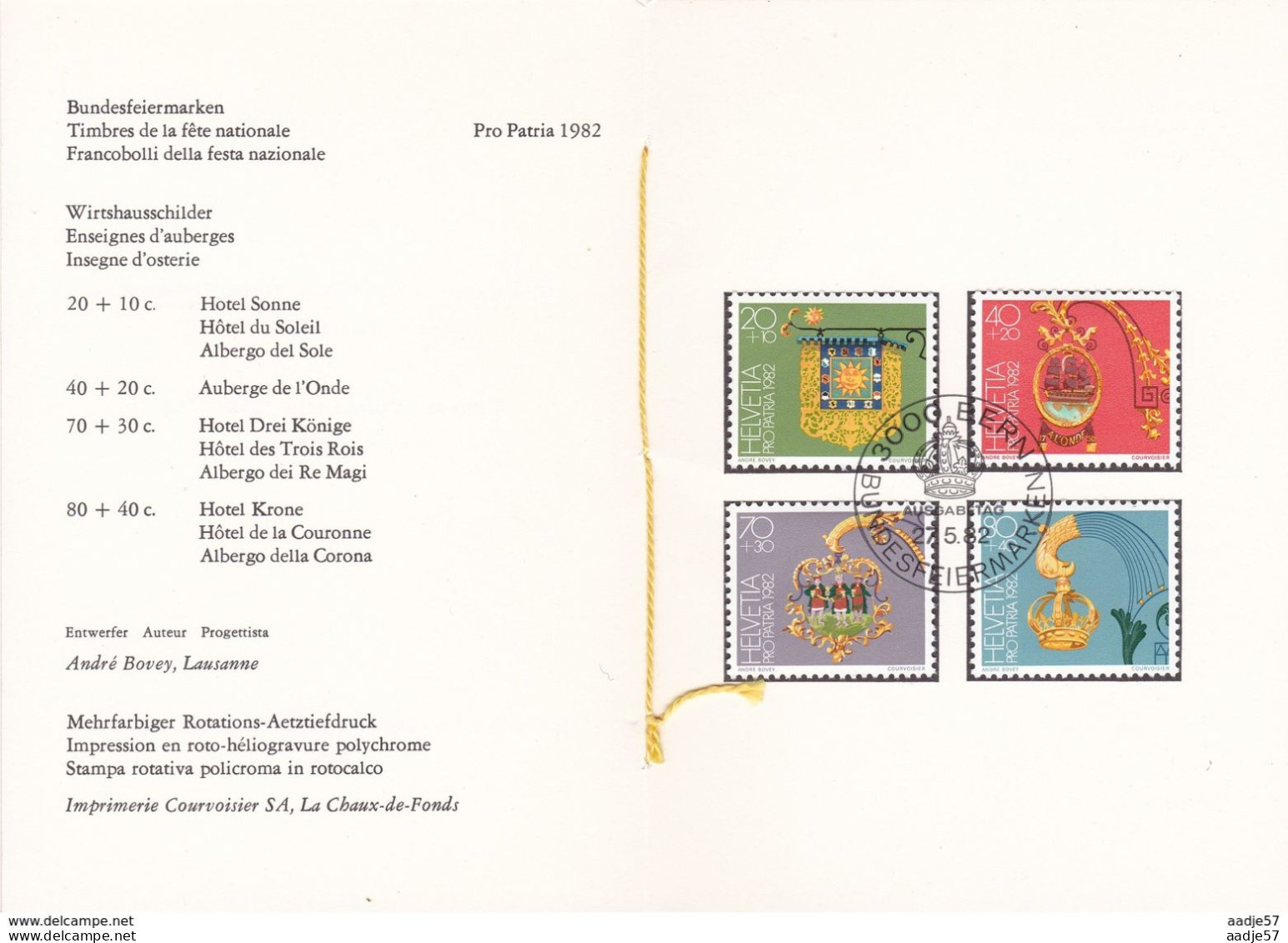 Suisse // Schweiz // Switzerland // 1982 Pro Patria - Lettres & Documents