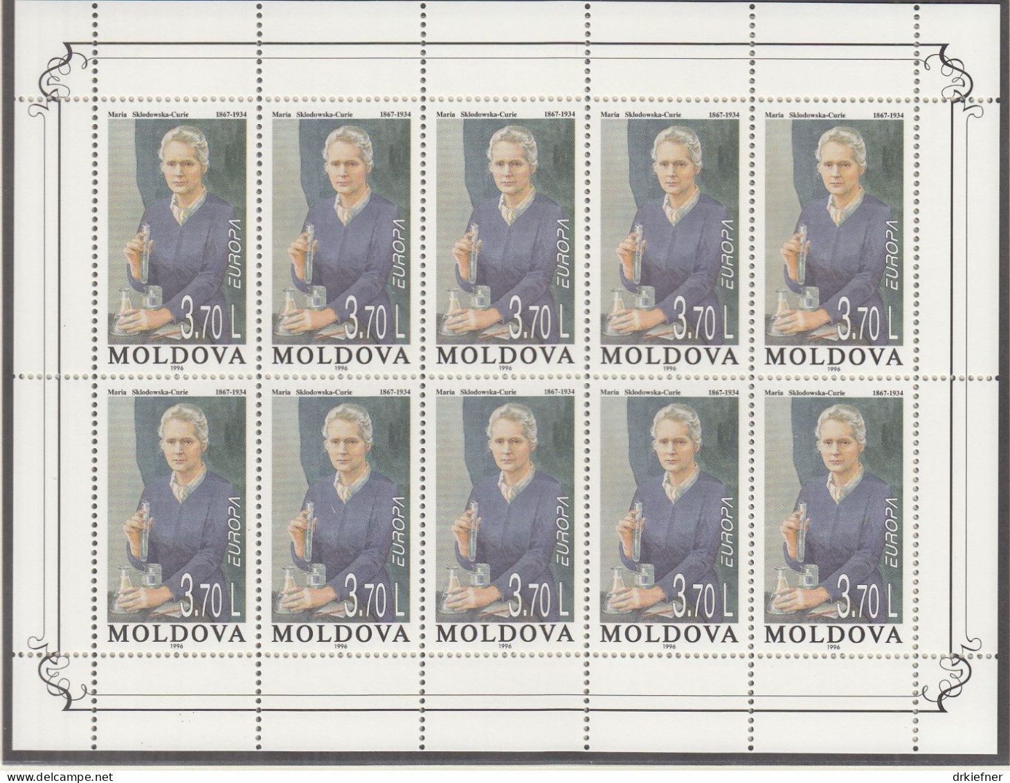 MOLDAWIEN  210-211, 2 Kleinbogen, Postfrisch **, Europa CEPT: Berühmte Frauen, 1996 - Moldavia