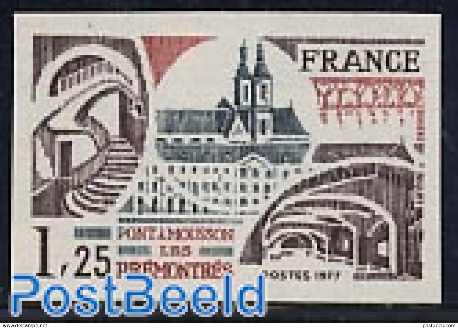 France 1977 Pont A Mousson 1v Imperforated, Mint NH, Religion - Cloisters & Abbeys - Unused Stamps