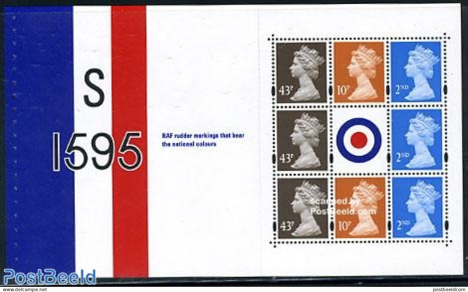 Great Britain 1998 RAF Booklet Pane, Mint NH - Unused Stamps