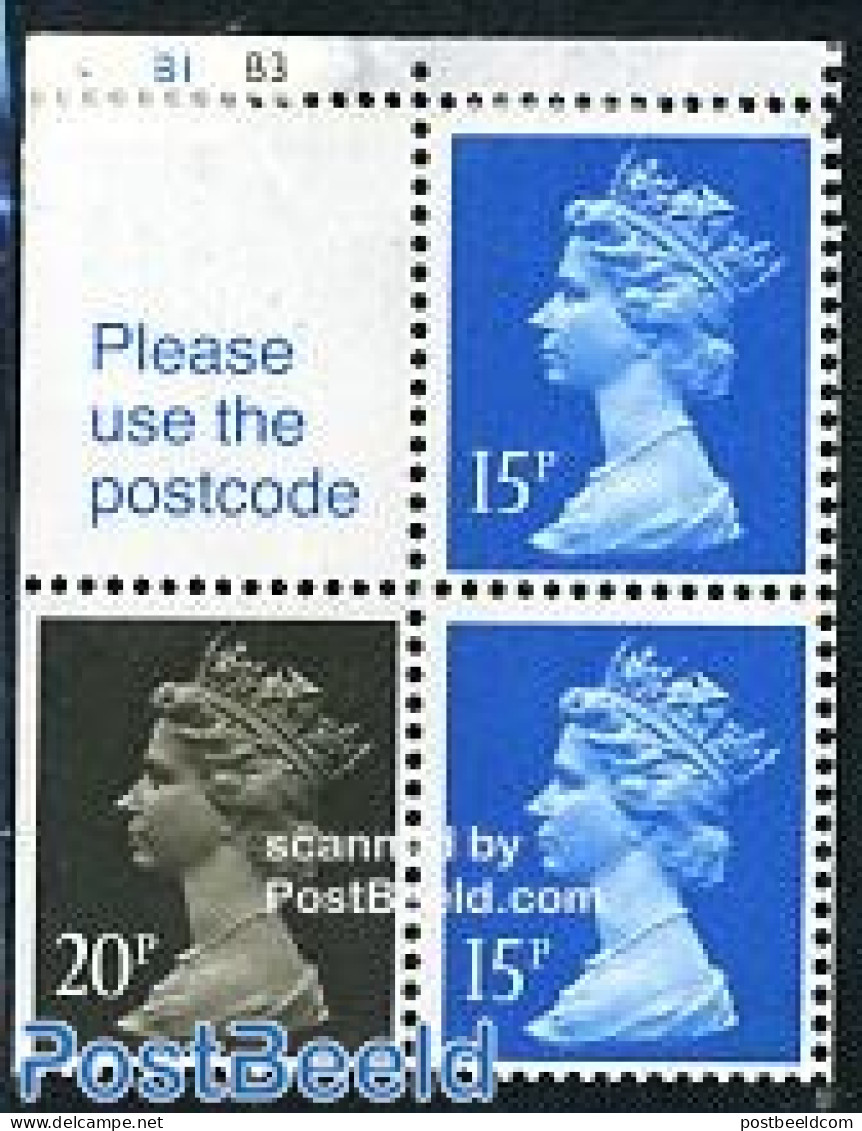 Great Britain 1990 Definitives Booklet Pane, Mint NH - Neufs