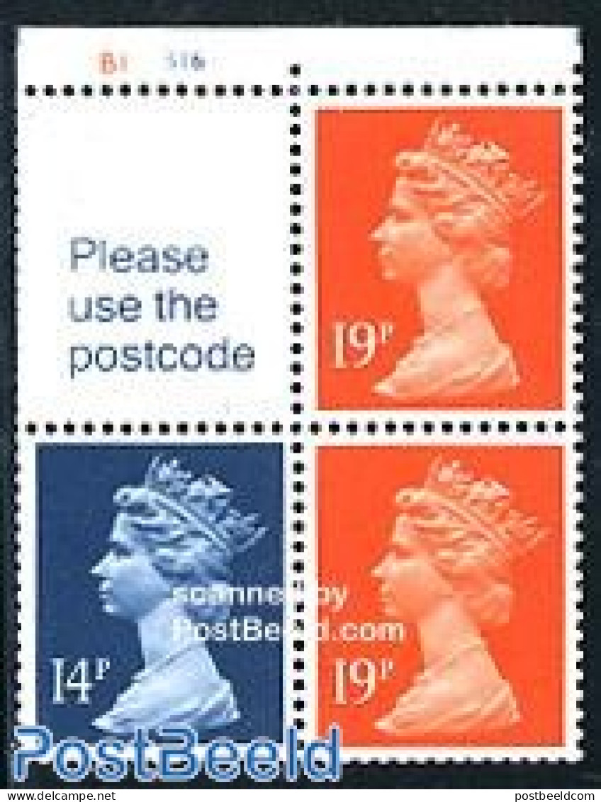 Great Britain 1988 Definitives Booklet Pane, Mint NH - Neufs