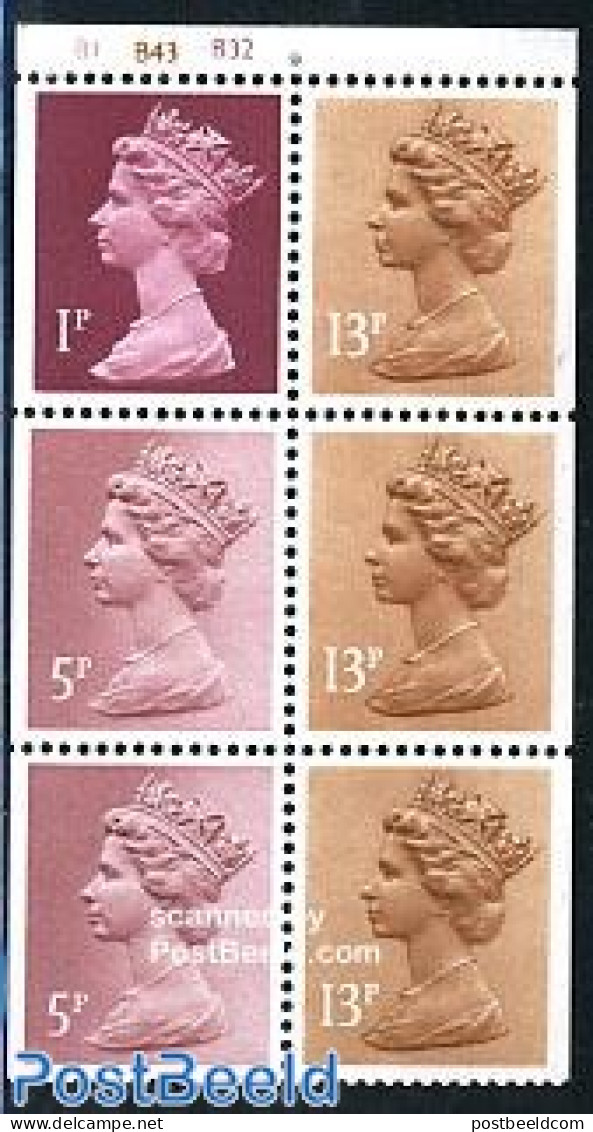 Great Britain 1987 Definitives Booklet Pane, Mint NH - Neufs