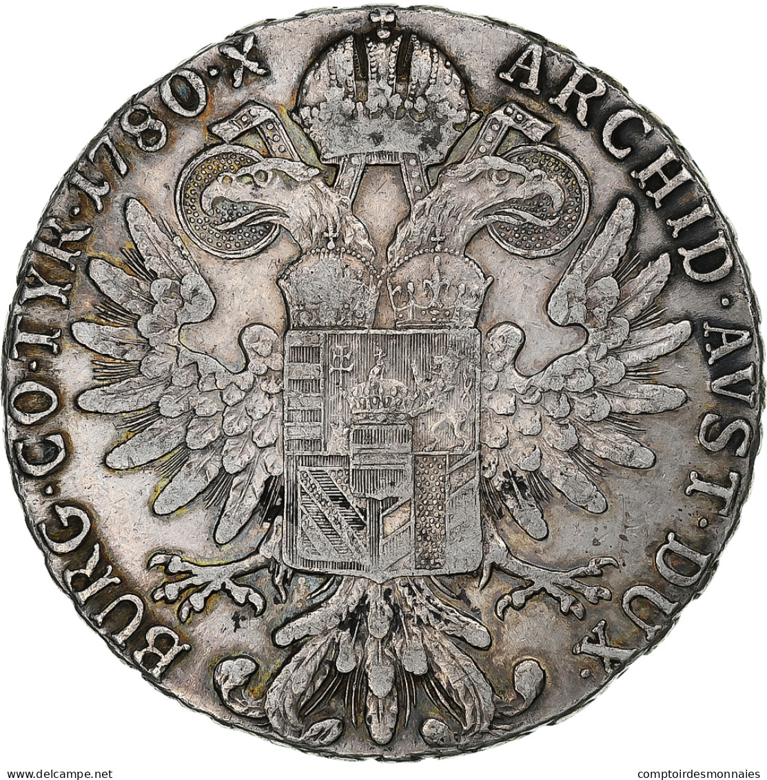 Autriche, Maria Theresa, Thaler, 1780, Vienne, Refrappe, Argent, TTB+ - Oostenrijk