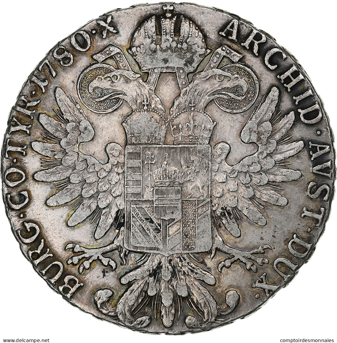 Autriche, Maria Theresa, Thaler, 1780, Vienne, Refrappe, Argent, TTB+ - Oesterreich