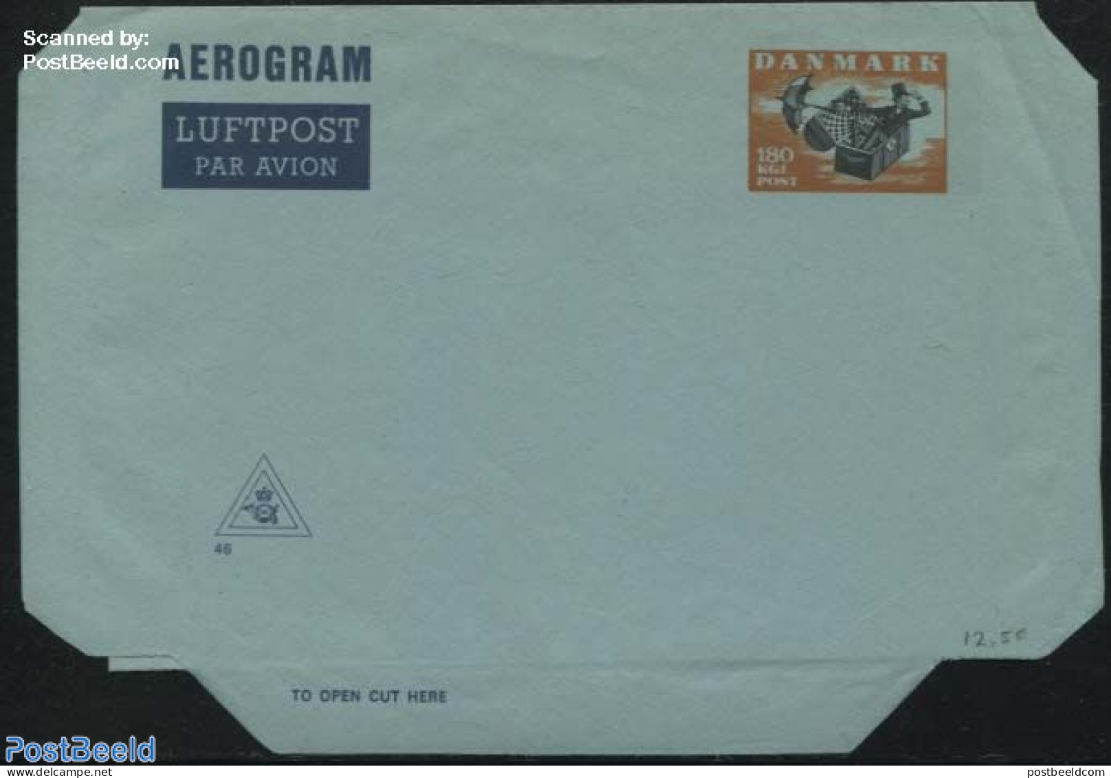 Denmark 1980 Aerogram 180 (KZ46), Unused Postal Stationary, Art - Fairytales - Briefe U. Dokumente