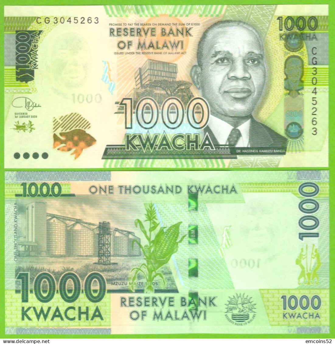 MALAWI 1000 KWACHA 2020 P-67d UNC - Malawi