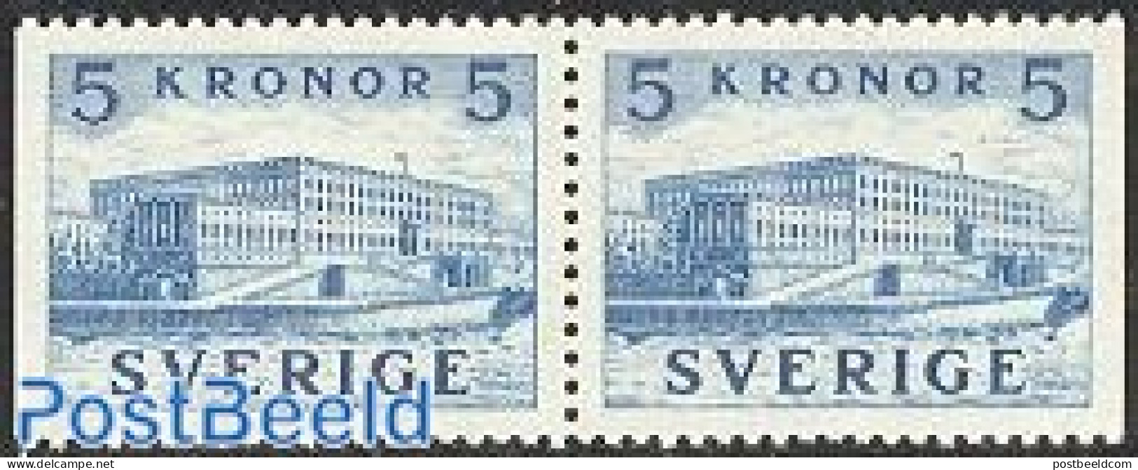 Sweden 1958 Definitive Booklet Pair, Mint NH, Art - Castles & Fortifications - Unused Stamps