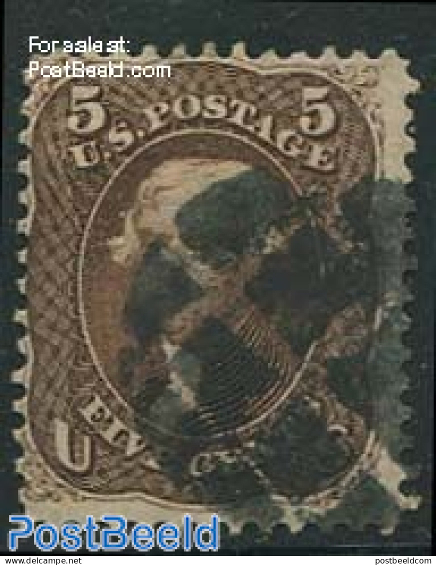 United States Of America 1861 5c Brown, Used, Used Stamps - Usati