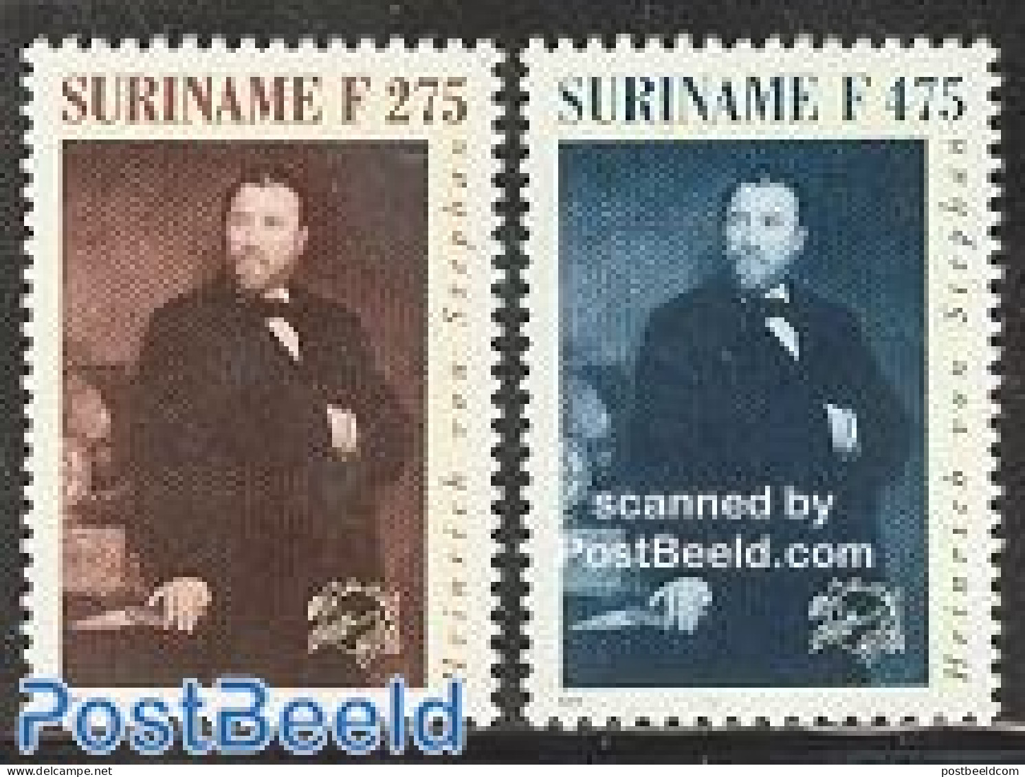 Suriname, Republic 1997 Heinrich Von Stephan 2v, Mint NH, History - Germans - U.P.U. - U.P.U.