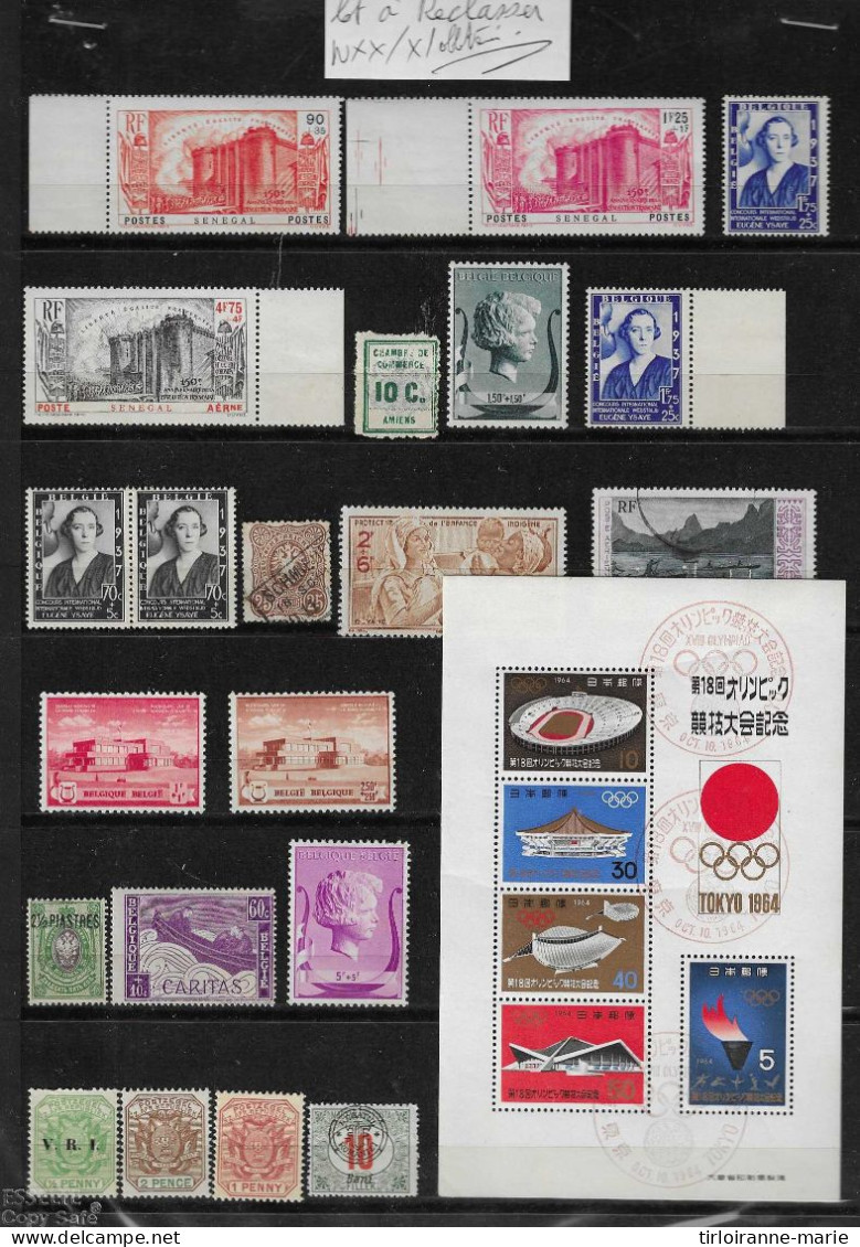 Bon Lot De Divers Bons Timbres A Reclasser N**/*obliteres Selon Plaquettes - Collections (sans Albums)