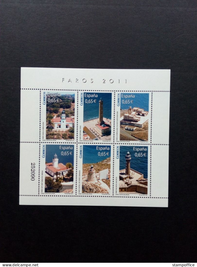 SPANIEN BLOCK 206 POSTFRISCH(MINT) LEUCHTTÜRME(V) 2011 - Lighthouses