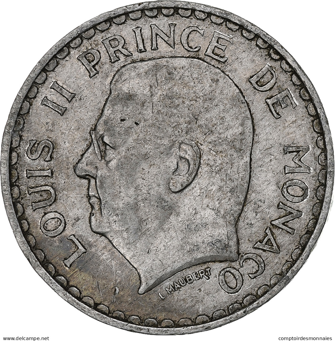 Monaco, Louis II, 5 Francs, 1945, Paris, Aluminium, TB+, Gadoury:MC135, KM:122 - 1922-1949 Louis II.