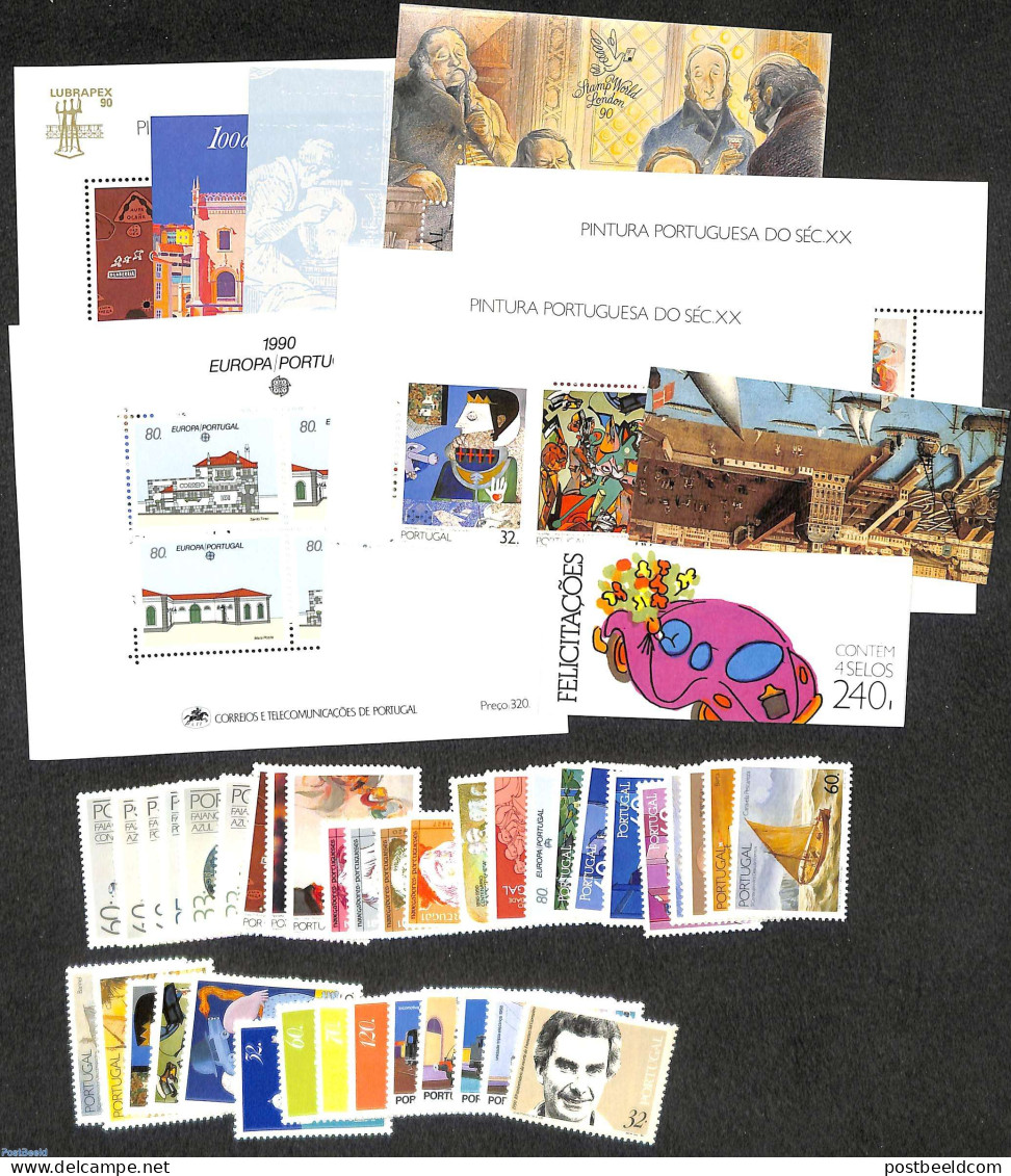 Portugal 1990 Year Set 1990 (39v,5s/s,2bklts), Mint NH, Various - Yearsets (by Country) - Unused Stamps