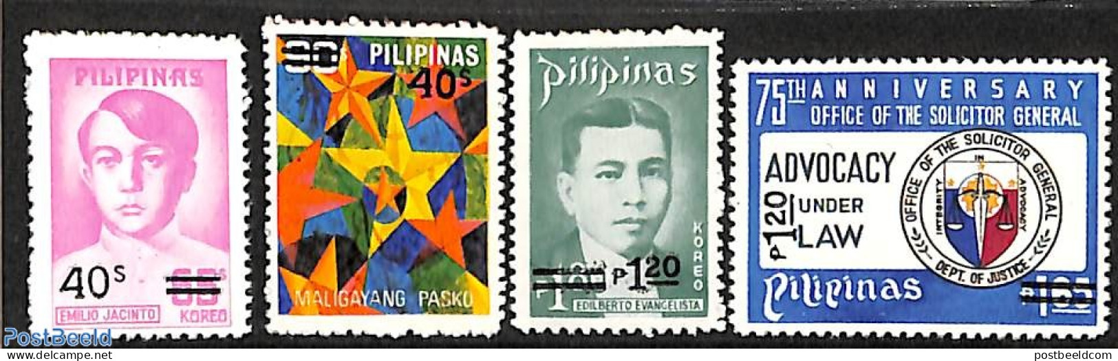 Philippines 1981 Overprints 4v, Mint NH - Philippinen