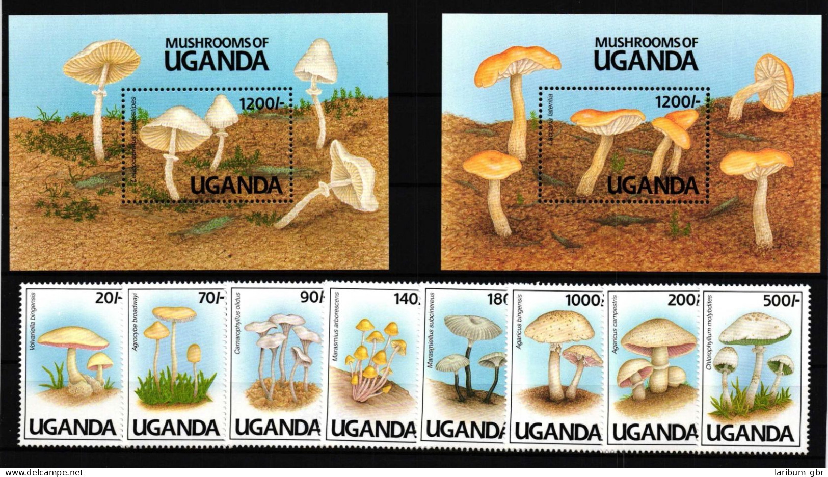 Uganda 950-957 Und Block 146 Und 147 Postfrisch Pilze #HQ033 - Uganda (1962-...)