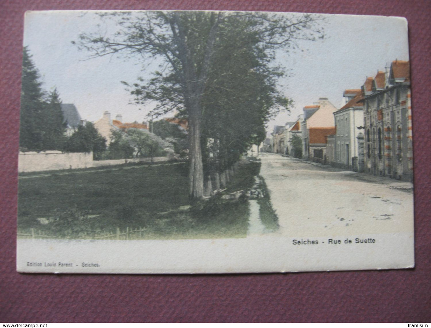 CPA 49 SEICHES Rue De Suette CARTE COLORISEE - Seiches Sur Le Loir